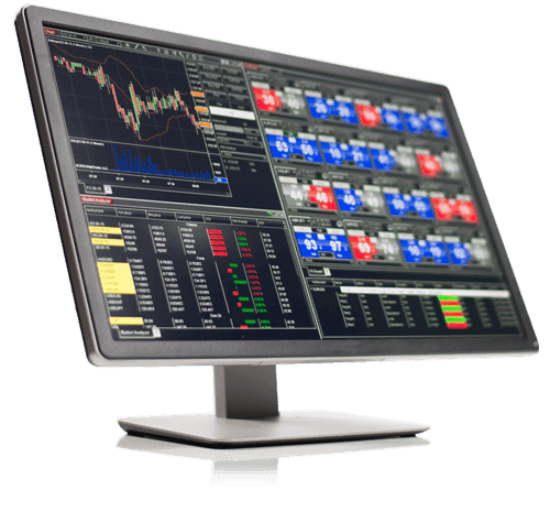 NinjaTrader platform on a desktop monitor
